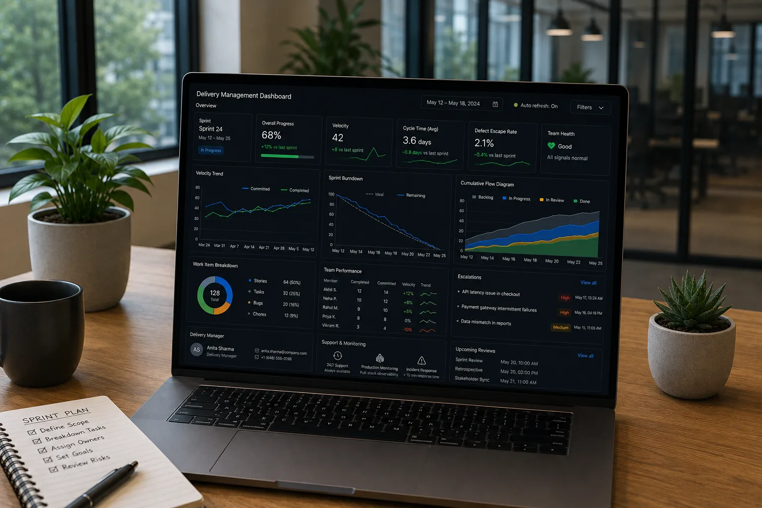 Delivery Management & Velocity Tracking
